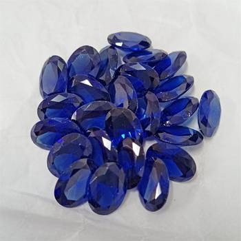 Blue Cubic Zircon at Wholesale Rate Fine Quality 7.25 Ratti 6.89 Carat Oval Shape Jarkan Loose Gemstone 1 Pcs 2