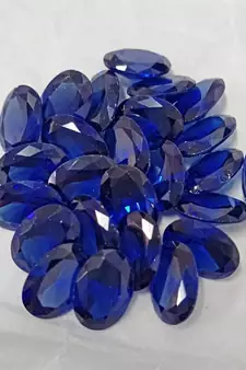 Blue Cubic Zircon at Wholesale Rate Fine Quality 7.25 Ratti 6.89 Carat Oval Shape Jarkan Loose Gemstone 1 Pcs