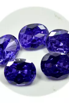 Blue Cubic Zircon at Wholesale Rate Fine Quality 7.25 Ratti 6.89 Carat Oval Shape Jarkan Loose Gemstone 1 Pcs