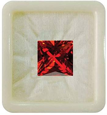 Red Cubic Zircon at Wholesale Rate Fine Quality 3.25 Ratti 2.95 Carat Square Shape Jarkan Loose Gemstone 1 Pcs 1