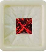 Red Cubic Zircon at Wholesale Rate Fine Quality 3.25 Ratti 2.95 Carat Square Shape Jarkan Loose Gemstone 1 Pcs