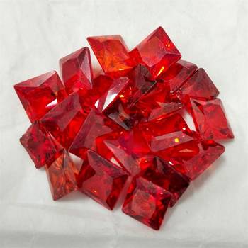 Red Cubic Zircon at Wholesale Rate Fine Quality 4.25 Ratti 3.86 Carat Square Shape Jarkan Loose Gemstone 1 Pcs 3