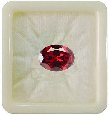 Red Cubic Zircon at Wholesale Rate Fine Quality 6.25 Ratti 5.68 Carat Oval Shape Jarkan Loose Gemstone 1 Pcs 1