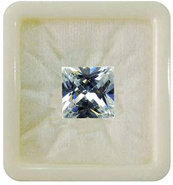 White Cubic Zircon at Wholesale Rate Fine Quality 3.25 Ratti 2.95 Carat Square Shape Jarkan Loose Gemstone 1 Pcs 1