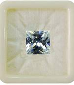 White Cubic Zircon at Wholesale Rate Fine Quality 6.25 Ratti 5.68 Carat Square Shape Jarkan Loose Gemstone 1 Pcs