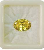 Yellow Cubic Zircon at Wholesale Rate Fine Quality 7.25 Ratti 6.89 Carat Oval Shape Jarkan Loose Gemstone 1 Pcs