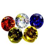 Multi-Color Cubic Zircon at Wholesale Rate Fine Quality 6.25 Ratti 5.68 Carat Round Shape Jarkan Loose Gemstone 1 Pcs