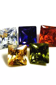 Multi Color Cubic Zircon at Wholesale Rate Fine Quality 5.25 Ratti 4.77 Carat Square Shape Jarkan Loose Gemstone 1 Pcs