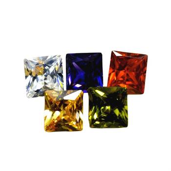 Multi Color Cubic Zircon at Wholesale Rate Fine Quality 6.25 Ratti 5.68 Carat Square Shape Jarkan Loose Gemstone 1 Pcs 1