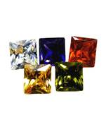 Multi Color Cubic Zircon at Wholesale Rate Fine Quality 6.25 Ratti 5.68 Carat Square Shape Jarkan Loose Gemstone 1 Pcs