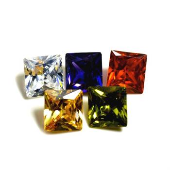 Multi Color Cubic Zircon at Wholesale Rate Fine Quality 6.25 Ratti 5.68 Carat Square Shape Jarkan Loose Gemstone 1 Pcs 4