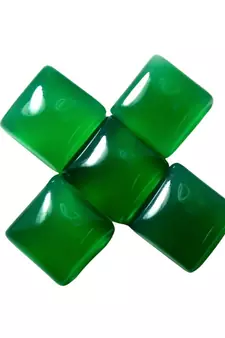 Natural Green Onyx at Wholesale Rate 3.25 Ratti 2.95 Carat Square Shape Haqiq Loose Gemstone for Jewelry Making 1 Pcs