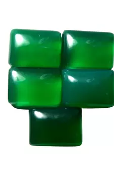 Natural Green Onyx at Wholesale Rate 8.25 Ratti 7.5 Carat Rectangle Shape Haqiq Loose Gemstone for Jewelry Making 1 Pcs