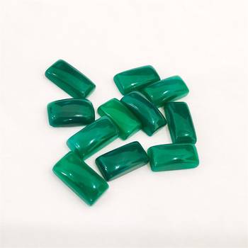 Natural Green Onyx at Wholesale Rate 10.25 Ratti 9.25 Carat Rectangle Shape Haqiq Loose Gemstone 1 Pcs 3