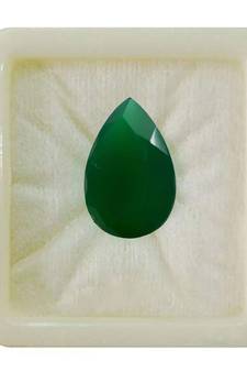 Natural Green Onyx at Wholesale Rate 3.25 Ratti 2.95 Carat Pear Shape Haqiq Loose Gemstone for Jewelry Making 1 Pcs
