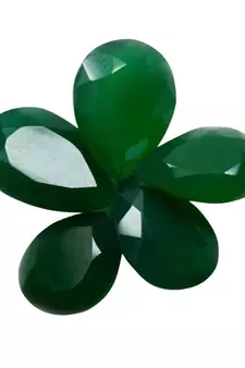 Natural Green Onyx at Wholesale Rate 3.25 Ratti 2.95 Carat Pear Shape Haqiq Loose Gemstone for Jewelry Making 1 Pcs