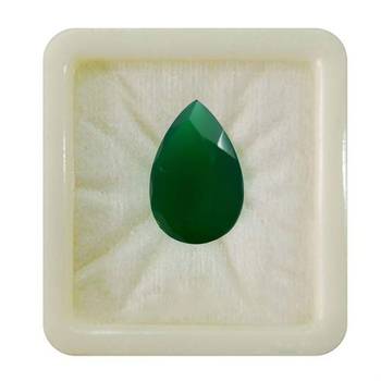 Natural Green Onyx at Wholesale Rate 4.25 Ratti 3.86 Carat Pear Shape Haqiq Loose Gemstone for Jewelry Making 1 Pcs 1