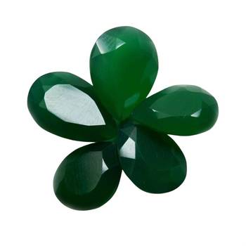 Natural Green Onyx at Wholesale Rate 4.25 Ratti 3.86 Carat Pear Shape Haqiq Loose Gemstone for Jewelry Making 1 Pcs 2