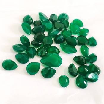 Natural Green Onyx at Wholesale Rate 4.25 Ratti 3.86 Carat Pear Shape Haqiq Loose Gemstone for Jewelry Making 1 Pcs 3