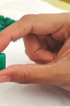 Natural Green Onyx at Wholesale Rate 6.25 Ratti 5.68 Carat Rectangle Shape Haqiq Loose Gemstone for Jewelry Making 1 Pcs