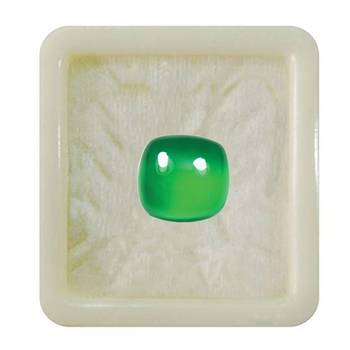 Natural Green Onyx at Wholesale Rate 2.25 Ratti 2.04 Carat Cushion Shape Haqiq Loose Gemstone for Jewelry Making 1 Pcs 1