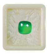 Natural Green Onyx at Wholesale Rate 4.25 Ratti 3.86 Carat Cushion Shape Haqiq Loose Gemstone for Jewelry Making 1 Pcs