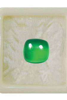 Natural Green Onyx at Wholesale Rate 6.25 Ratti 5.68 Carat Cushion Shape Haqiq Loose Gemstone for Jewelry Making 1 Pcs