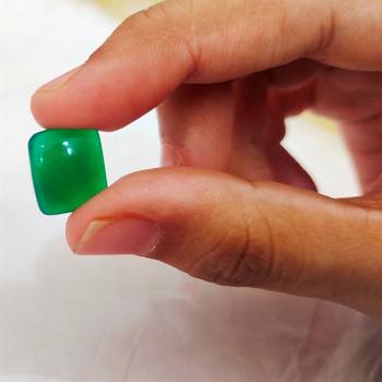 Natural Green Onyx at Wholesale Rate 6.25 Ratti 5.68 Carat Cushion Shape Haqiq Loose Gemstone for Jewelry Making 1 Pcs 4