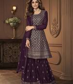 Bollywood Style Wine Colour Palazzo Dress For Trendy Diva Looks