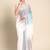 White plain georgette saree with blouse