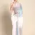 White plain georgette saree with blouse