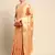 Peach Woven Organza Saree With Blouse
