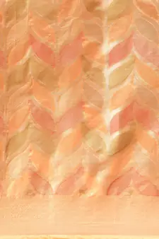 Peach Woven Organza Saree With Blouse