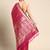 Rani pink woven silk saree with blouse