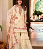 Georgette Designer Salwar Kameez in Cream