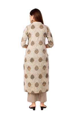 womens pure cotton printed straight kurti And palazzo set 3