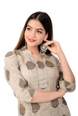 womens pure cotton printed straight kurti And palazzo set 4