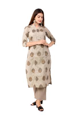 womens pure cotton printed straight kurti And palazzo set 5