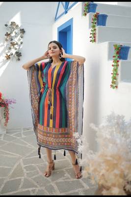 Multicolor digital print art silk salwar 1