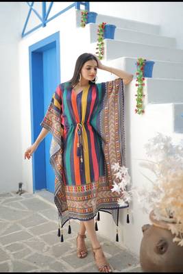 Multicolor digital print art silk salwar 3