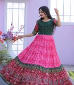 Pink banarasi silk salwar