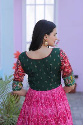 Pink banarasi silk salwar 4