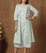 Womens Anarkali Jaipuri Floral Print Long Kurti