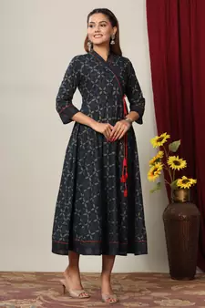 Women Floral Print Ankle Length Anarkali Kurti