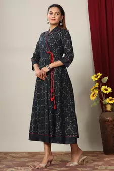Women Floral Print Ankle Length Anarkali Kurti