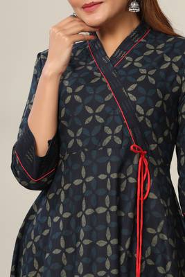 Women Floral Print Ankle Length Anarkali Kurti 4
