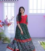 Green banarasi silk salwar