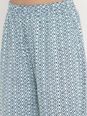 womens pure cotton printed straight kurta palazzo set 6