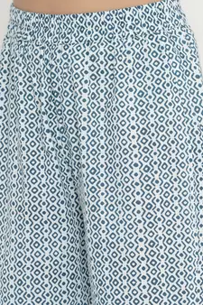 womens pure cotton printed straight kurta palazzo set