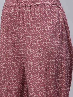 Womens Floral Printed Cotton Kurta with Palazzo 3